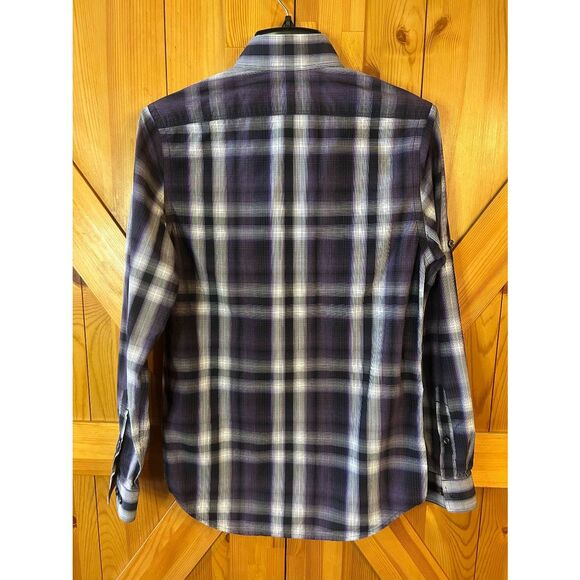 Express Mens Modern Fit Long Roll Up Sleeve Button Up Shirt Size XS (5333) - Picture 6 of 6